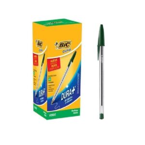 BOLIGRAFOS BIC MEDIO 1.0 mm CRISTAL VERDE