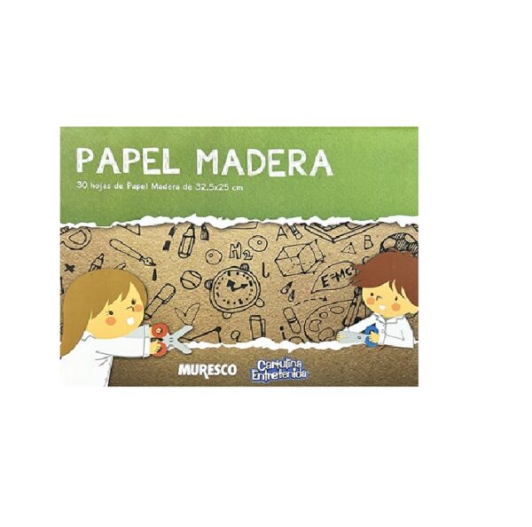BLOCK ENGOMADO PAPEL MADERA X 30 HOJAS