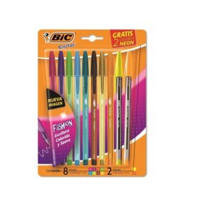 BOLIGRAFOS BIC CRISTAL FASHION  COLORES FLUO