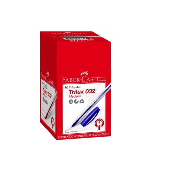 BOLIGRAFOS FABER-CASTELL TRILUX 032 MEDIO CRISTAL Azul