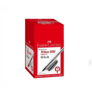 BOLIGRAFOS FABER-CASTELL TRILUX 032 MEDIO CRISTAL Negro