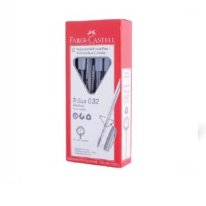BOLIGRAFOS FABER-CASTELL TRILUX 032 MEDIO CRISTAL-COLORS Plateado
