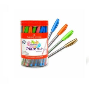 BOLIGRAFOS FABER-CASTELL TRILUX 032 MEDIO CRISTAL-COLORS  POTE 8 COLOR