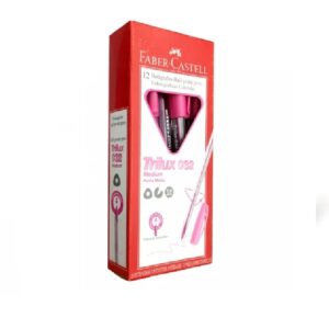 BOLIGRAFOS FABER-CASTELL TRILUX 032 MEDIO CRISTAL-COLORS Rosa