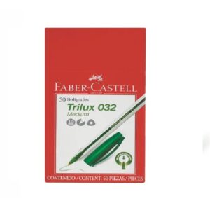 BOLIGRAFOS FABER-CASTELL TRILUX 032 MEDIO CRISTAL Verde