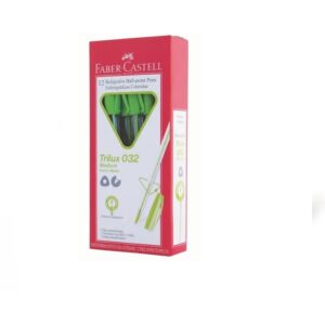 BOLIGRAFOS FABER-CASTELL TRILUX 032 MEDIO CRISTAL-COLORS Verde Lima