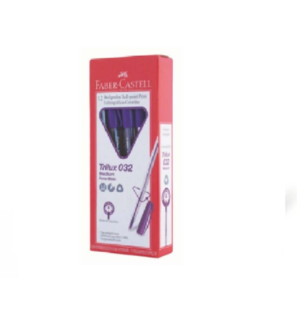 BOLIGRAFOS FABER-CASTELL TRILUX 032 MEDIO CRISTAL-COLORS Violeta
