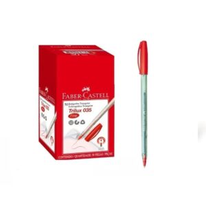 BOLIGRAFOS FABER-CASTELL TRILUX 035 FINO CRISTAL Rojo
