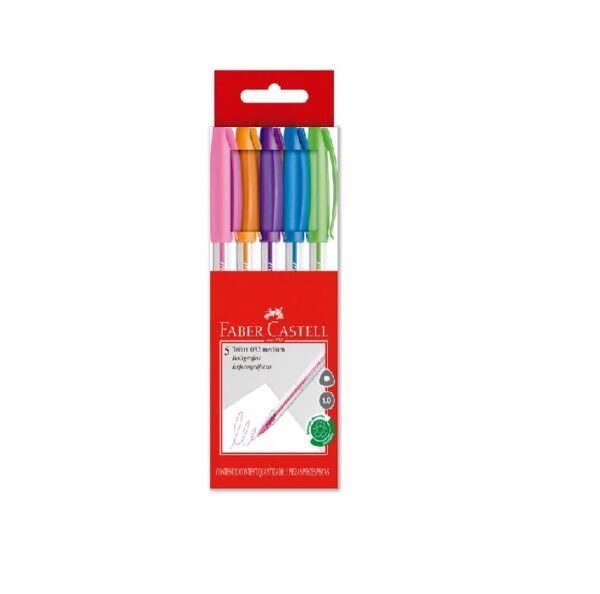 BOLIGRAFOS FABER-CASTELL TRILUX 032 MEDIO  BLISTERx5