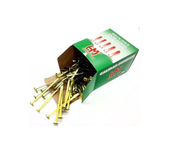 BROCHES DORADOS No 7 35mm CAJAx100