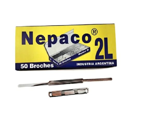 BROCHES NEPACO METALICO  No 2L CAJAx50
