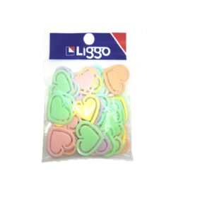 CLIPS PLASTICOS CORAZON LIGGO BLISTERx25 CLIPS