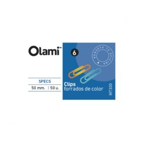 CLIPS No 6 (50mm) FORRADOS COLOR CAJAx50