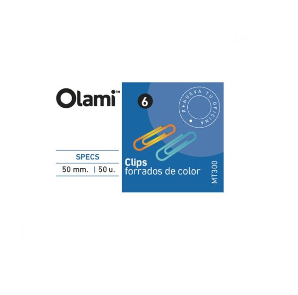 CLIPS No 6 (50mm) FORRADOS COLOR CAJAx50