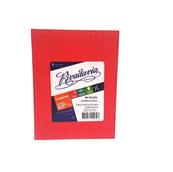 CUADERNOS TAPA DURA 16x21  50 HOJ.RAY. RIVADAVIA FORRADO ARANA