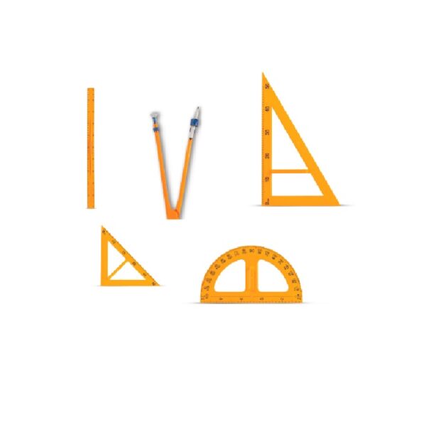 ELEMENTOS GEOMETRIA PIZARRON BCA BOLSAx5ELEM (regla, 2esc, transp,comp - Image 2