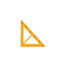 ELEMENTOS GEOMETRIA PIZARRON ESCUADRA 60o 60cm PLASTICO AMARILLO
