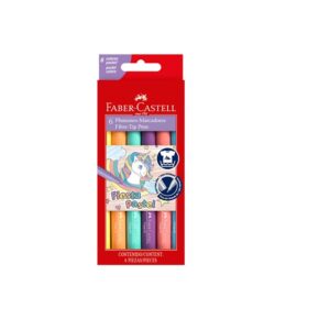 FIBRAS ESCOLARESx 6 COLORES LARGAS FABER-CASTELL FIESTA PASTEL