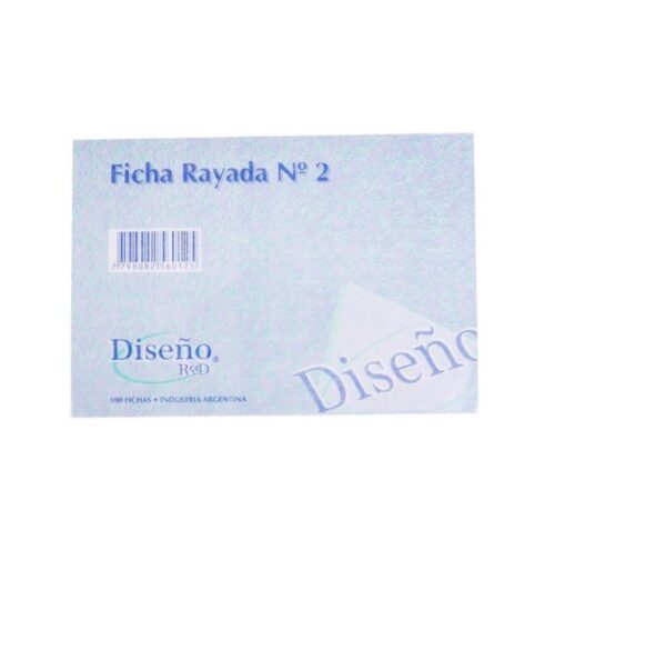 FICHAS RAYADAS 100 HOJ.No2 10x15CM DISENO