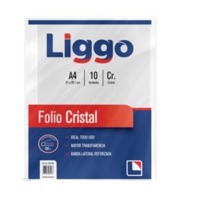 FOLIOS A4 TRANSPARENTES LIGGO CRISTAL EN BLISTERx10