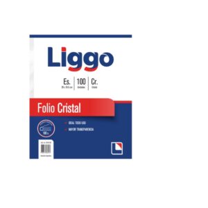 FOLIOS ESCOLAR TRANSPARENTES LIGGO CRISTAL