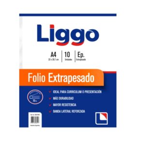 FOLIOS A4 TRANSPARENTES LIGGO EXTRAPESADO 70 MICRONES