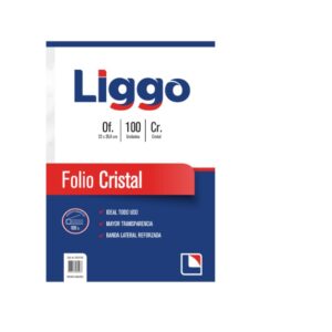 FOLIOS OFICIO TRANSPARENTES LIGGO CRISTAL