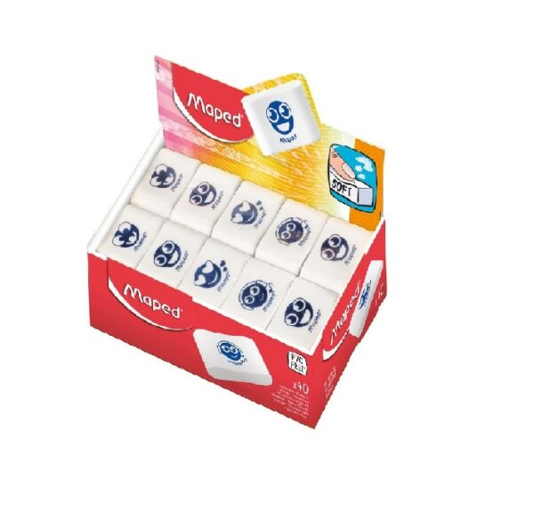 GOMAS BORRAR LAPIZ BLANCA SOFT ESSENTIALS MAPED CAJAx40 (Ex Domino)