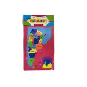 DIDACTICOS GOMA EVA MAPA ARGENTINA PROVINCIAS EN COLORES 22x33cm