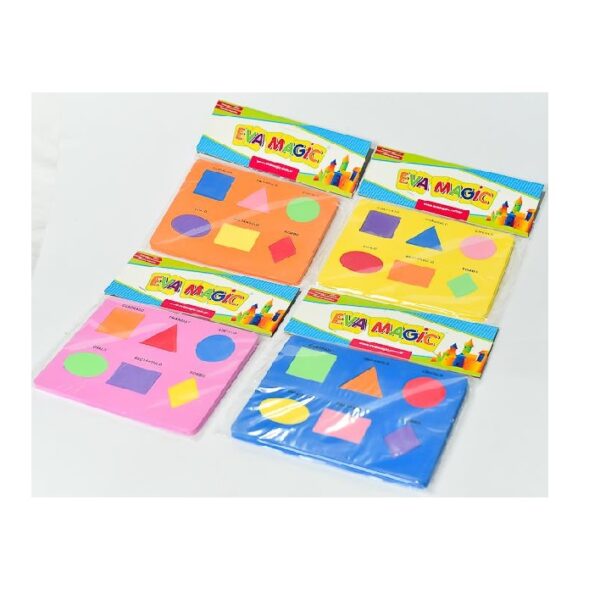 DIDACTICOS GOMA EVA FIGURAS GEOMETRICAS PLANCHA X 6 FIGURAS