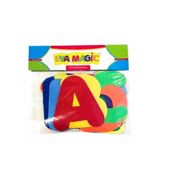 DIDACTICOS GOMA EVA CASCARITAS ABECEDARIO MAYUSCULAS 7CM 27 LETRAS