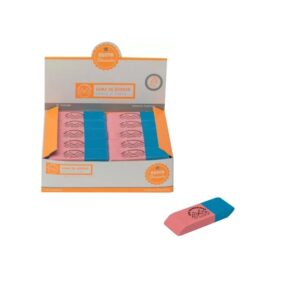 GOMAS BORRAR LAPIZ/TINTA DOS BANDERAS ROJA/AZUL CAJx40