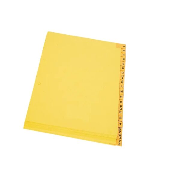 INDICES PARA CARPETAS A4 N? 6 CARTULINA A-Z