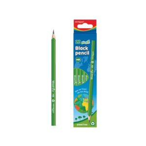 LAPIZ NEGRO HB=2 BLACK PENCIL KEYROAD CAJAx12