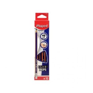 LAPIZ NEGRO HB=2 MAPED C/GOMA CUERPO TRIANGULAR CAJAx12