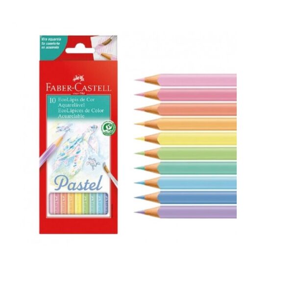 LAPICES COLORES 10 LARGOS FABER-CASTELL PASTEL
