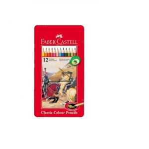 LAPICES COLORES 12 LARGOS CAJA METAL FABER-CASTELL