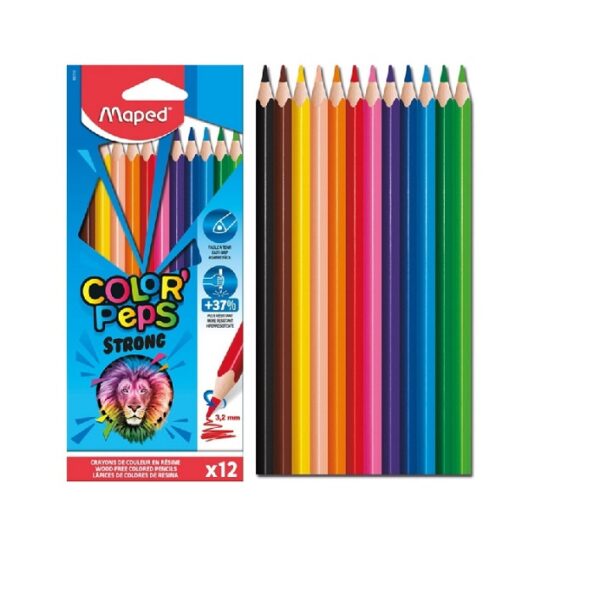 LAPICES COLORES 12 LARGOS MAPED COLOR PEPS