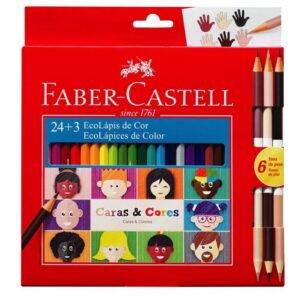 LAPICES COLORES 24 LARGOS FABER-CASTELL +SACAP+GRAFITO