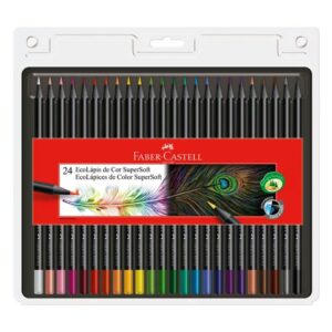 LAPICES COLORES 24 LARGOS FABER-CASTELL - SUPERSOFT