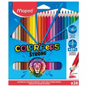 LAPICES COLORES 24 LARGOS COLOR PEPS MAPED STRONG