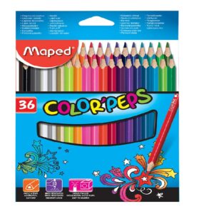 LAPICES COLORES 36 LARGOS COLOP PEPS MAPED