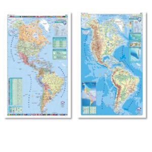MAPAS MURAL MC AMERICA FIS/POL L/V 2FAZ 95X130 cm