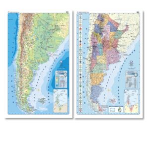 MAPAS MURAL MC ARGENTIN FIS/POL L/V 2FAZ 95X130 cm