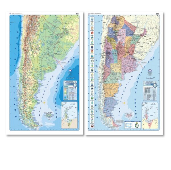MAPAS MURAL MC ARGENTINA POL+FIS DOBLE FAZ 95X130 cm