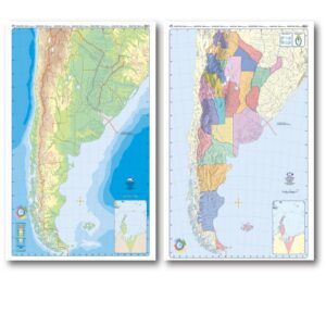 MAPAS MURAL MC ARGENTINA MUDO 95x130 cm