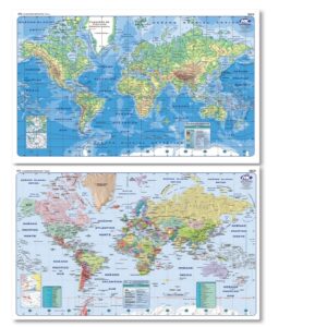 MAPAS MURAL MC PLANISFERIO FIS+POL L/V 95X130 cm