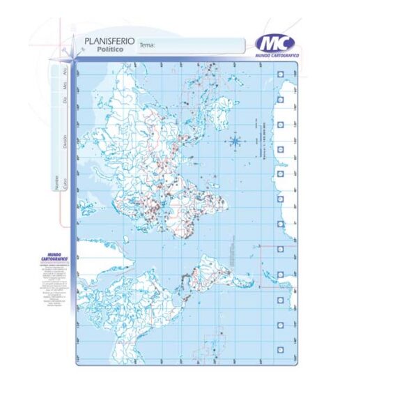 MAPAS  OFICIO SANTA FE POLITICO MUNDO CARTOGRAFICO SOBREx20