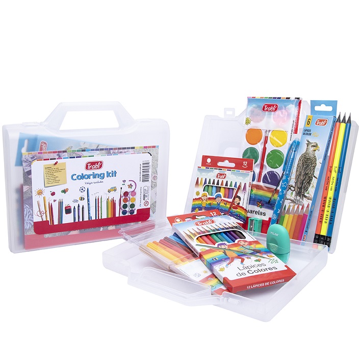 MARCADORES VALIJA KIT MARCAD+LAPICES+LIBRITO+GOMA+SACAP... TRABI