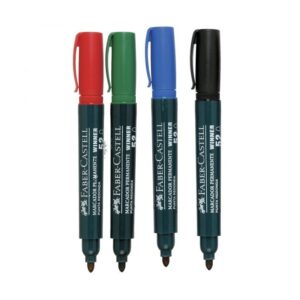 MARCADORES PERMANENTE PUNTA REDONDA FABER-CASTELL 52 Azul